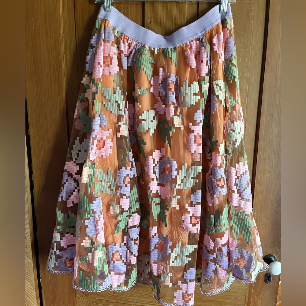 Bailey tulle embroidered Anthropologie skirt size large